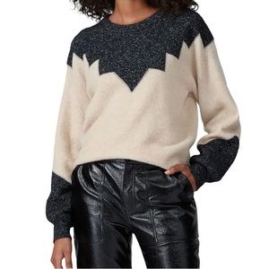 Joie sweater marbled cream and black cashmere feel